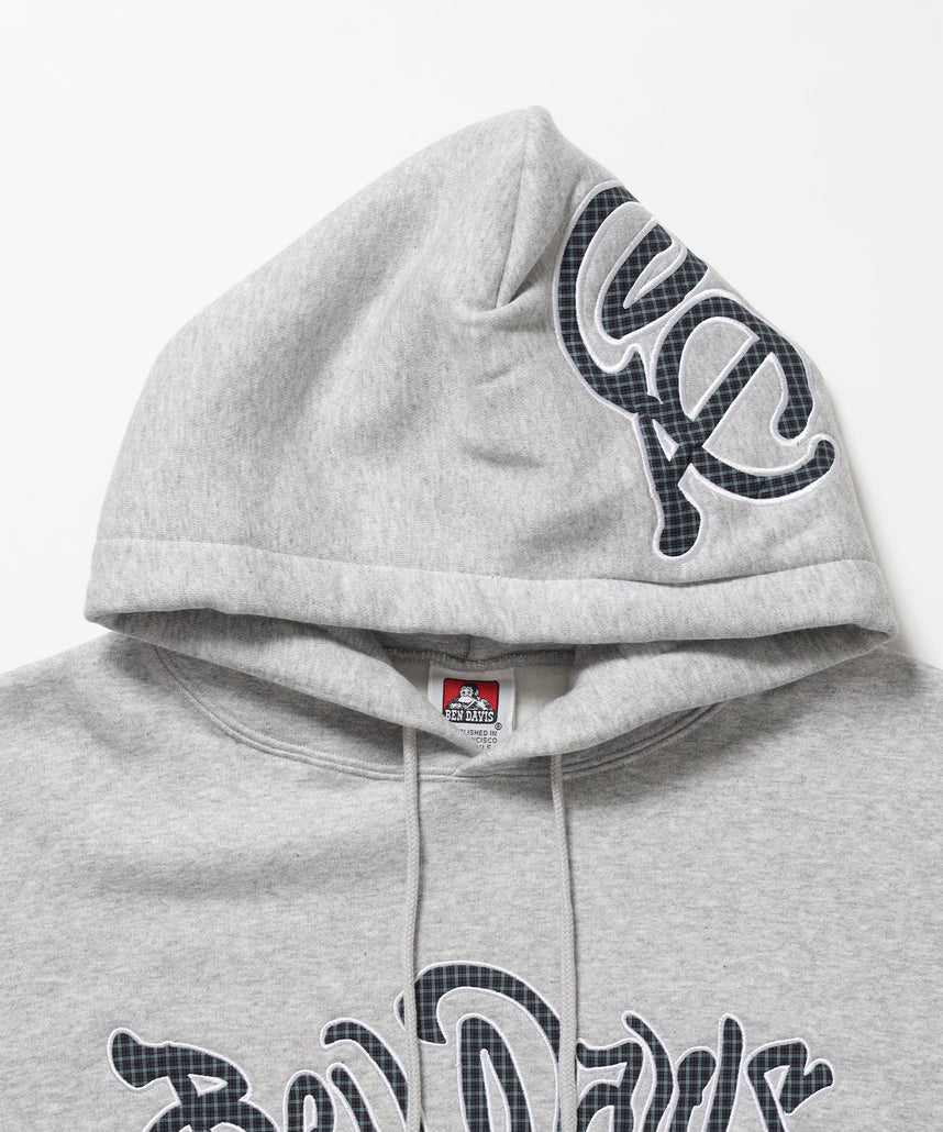 Design Pullover P/K / プルパーカー フード デザイン 裏起毛 ユニセックス グレー