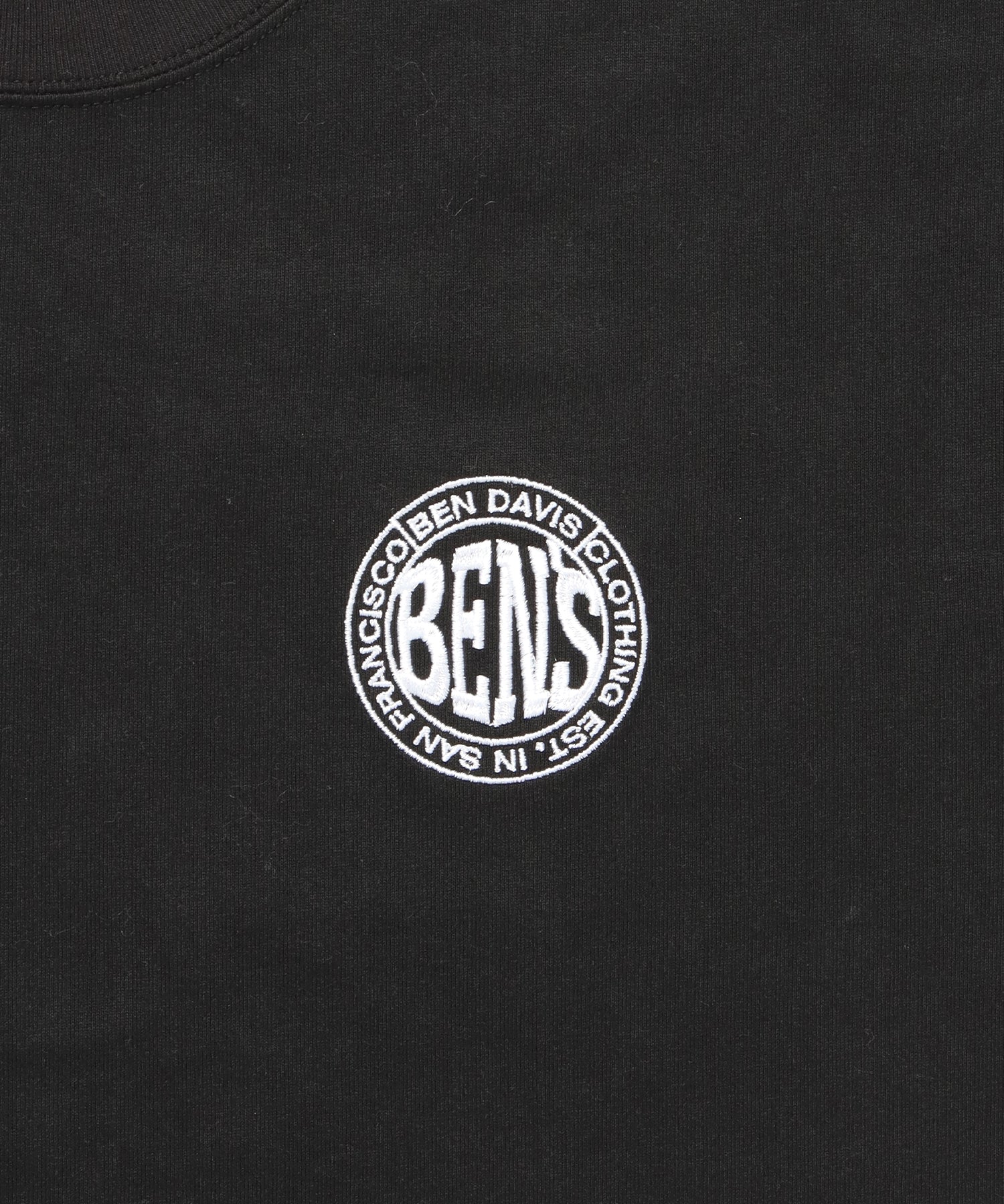 CIRCLE BEN‘S TEE / サークルロゴ Tシャツ 刺繍 半袖 シンプルロゴ ブラック