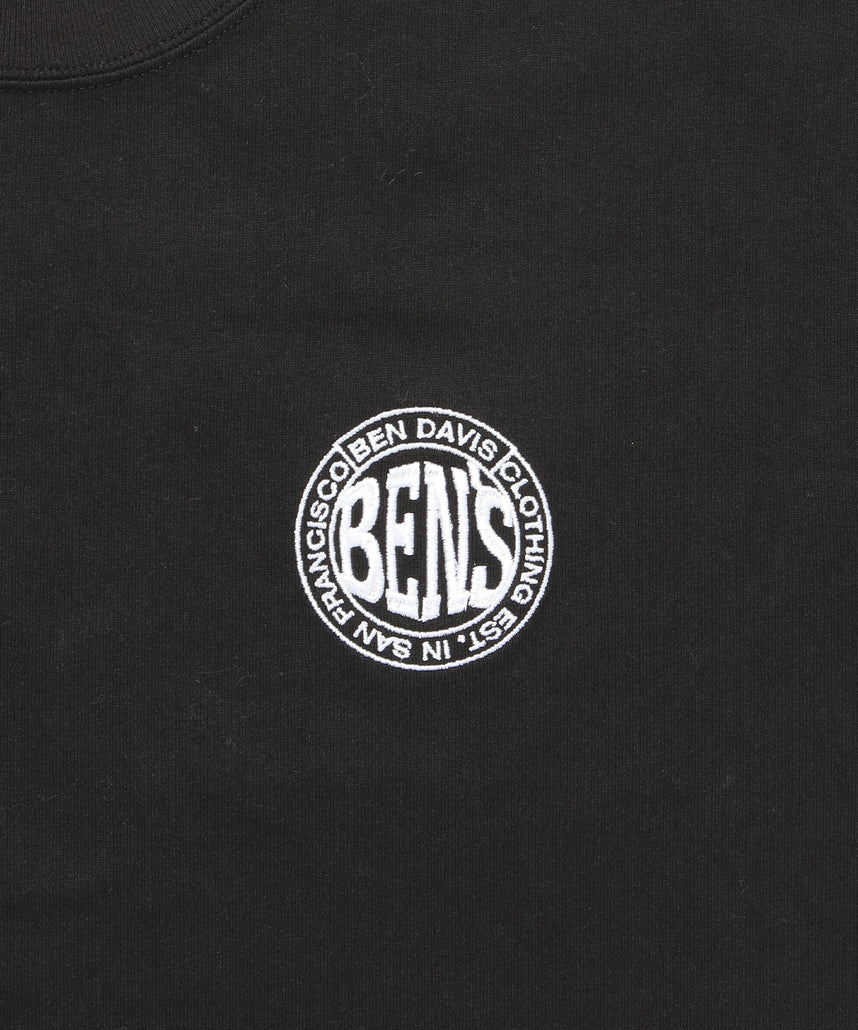 CIRCLE BEN‘S TEE / サークルロゴ Tシャツ 刺繍 半袖 シンプルロゴ ブラック