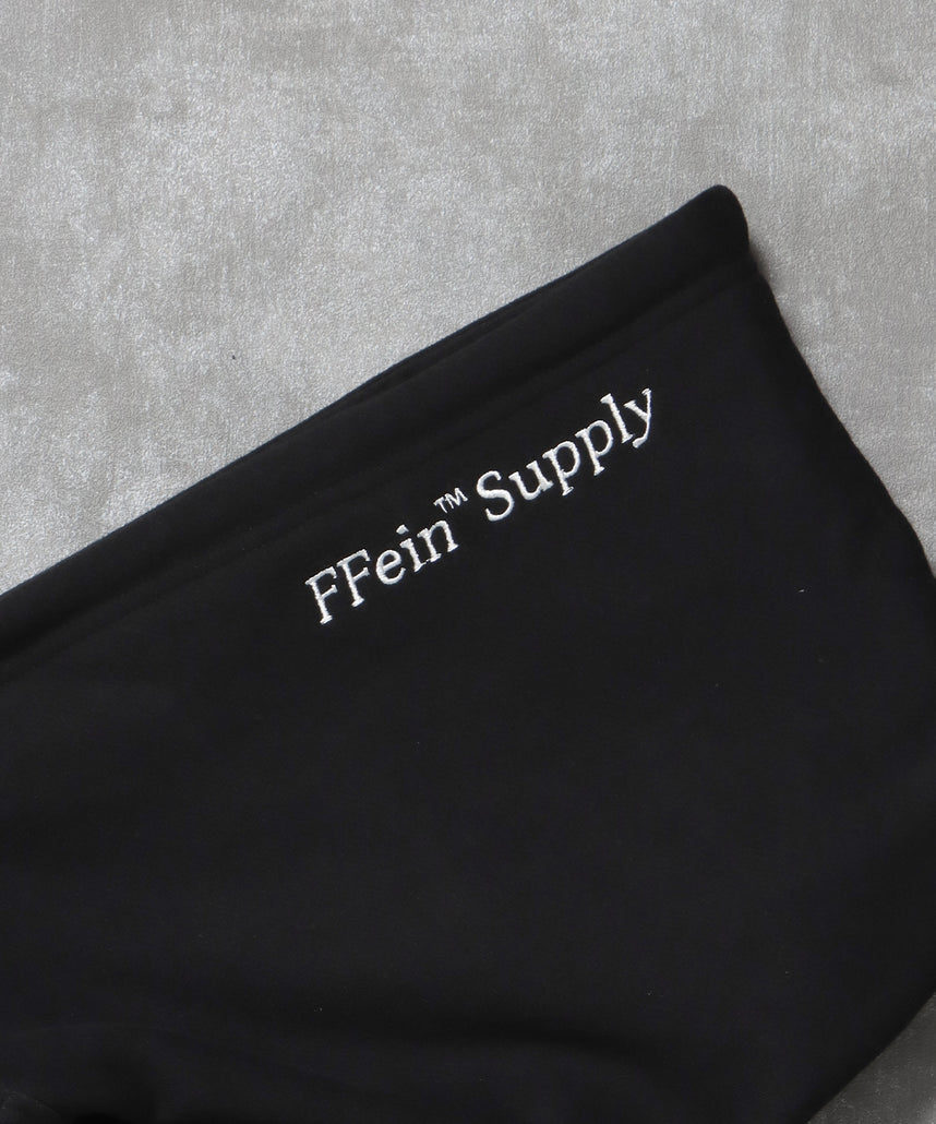 ヘビーウエイトフード刺繍ロゴジップパーカー / パーカー 裏起毛 ジップ 刺繍 ロゴ フーディ ダブルジップ ブラック