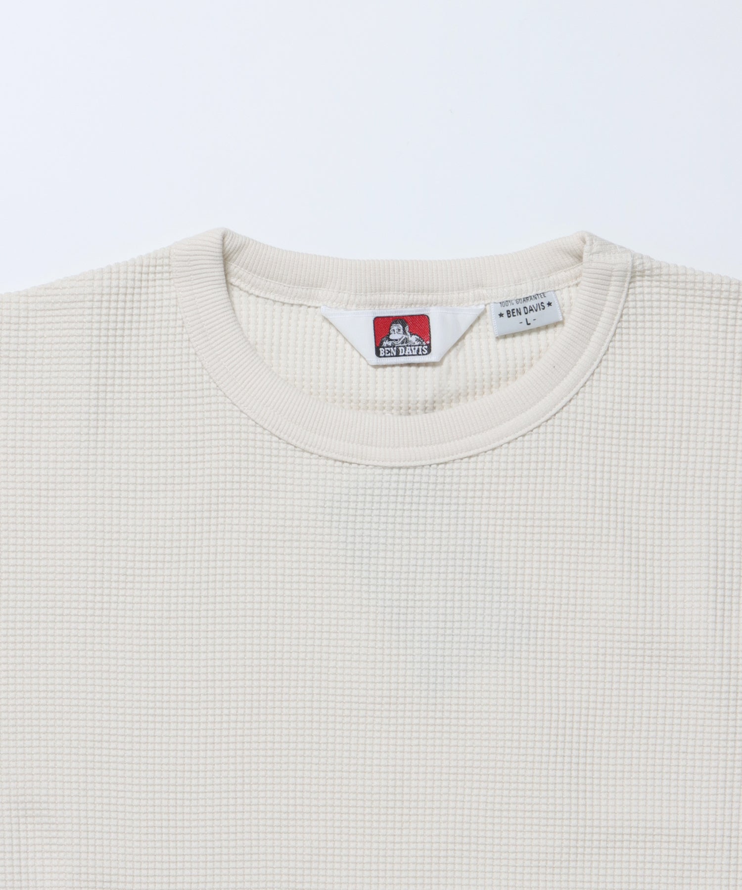 WAFFLE L/S CREW / ビッグシルエット ワッフル クルーネック 長袖 レイヤード オフホワイト