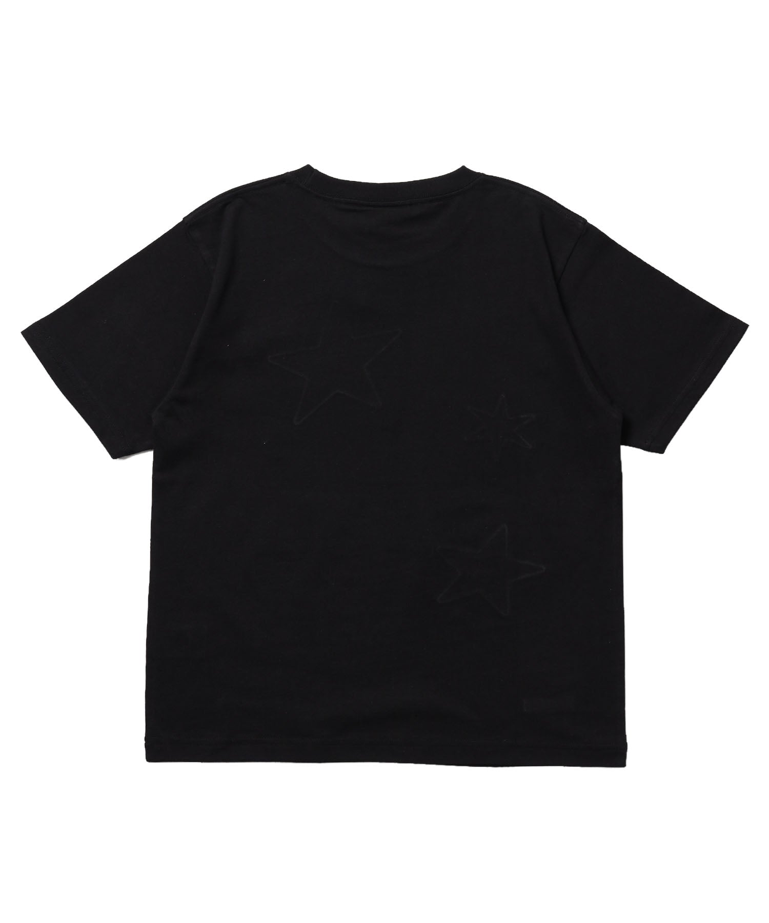 ※WEB限定 / ワッペン×チェック / モチーフデザイン半袖Tシャツ / sqnz motif applique tee / ブラック