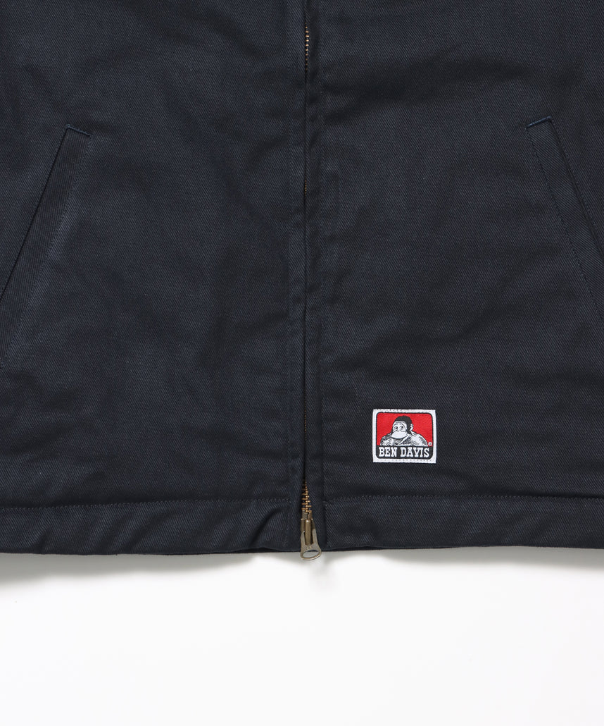 PADDED EISENHOWER JACKET / オーバーサイズ ビッグシルエット ジャケット アウター 中綿 ジップ ネイビー