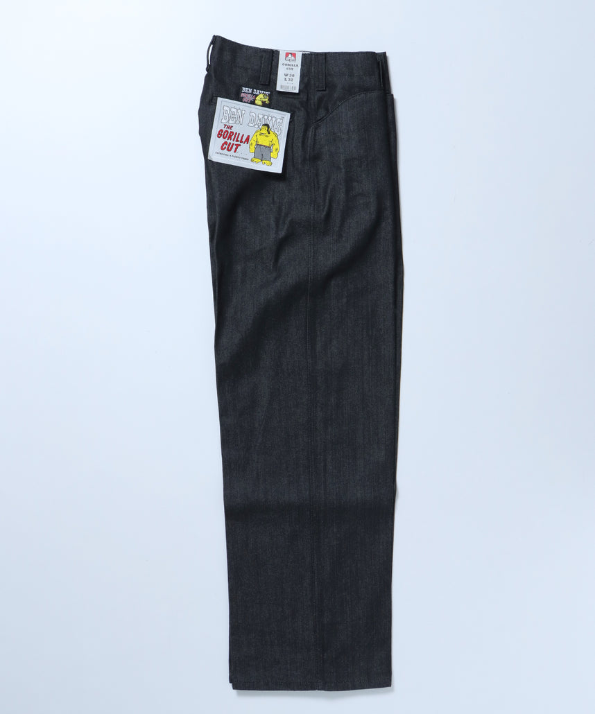 USA GORILLA CUT DENIM PANTS / ゴリラカット 12oz デニム エクストラワイドパンツ センタープレス フリスコ メキシコ産 ブラック