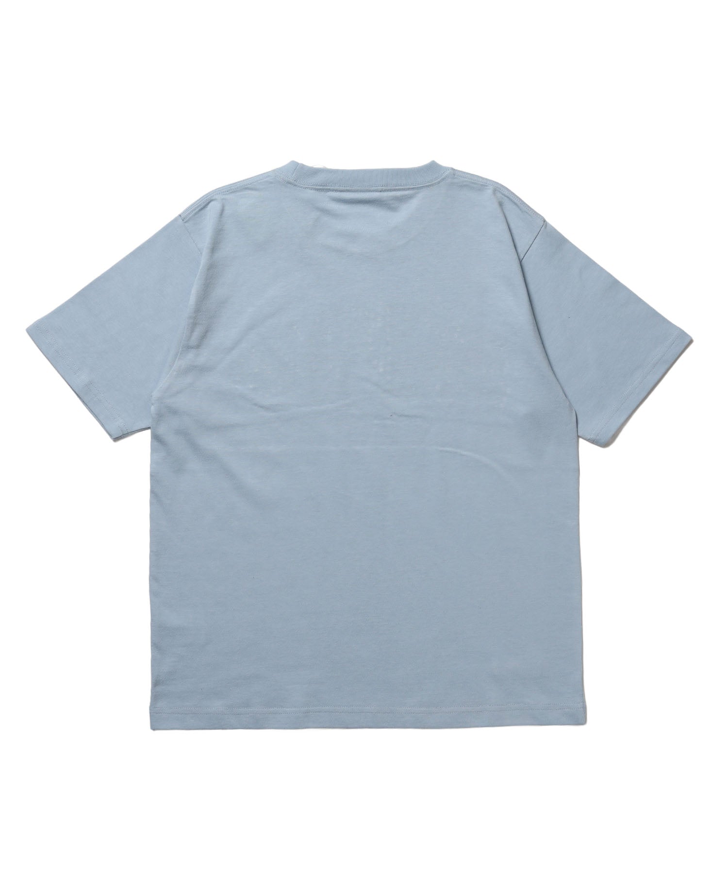 ※WEB限定 / ユニセックス / ロゴ加工風スタッズ半袖Tシャツ / sqnz studs faint logo tee / ライトブルー