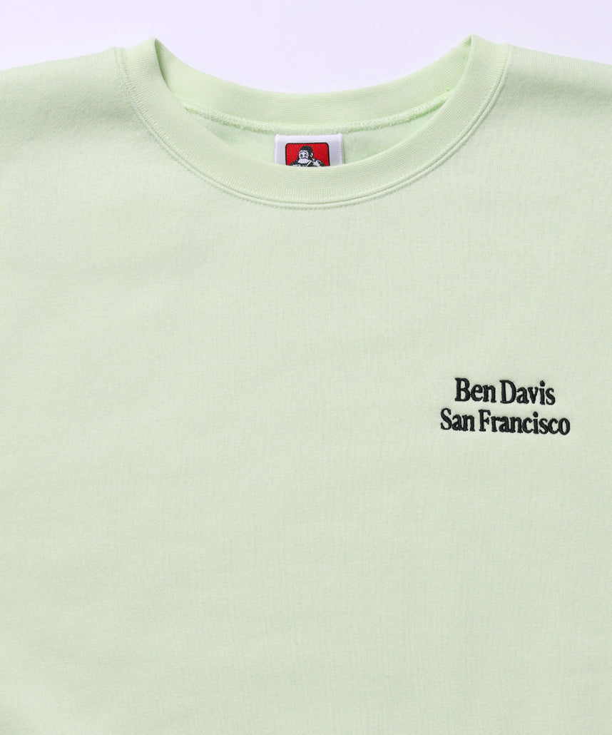 BD SWEAT CREW / スウェット クルーネック 裏起毛 ワンポイント刺繍 リサイズ ユニセックス ミント