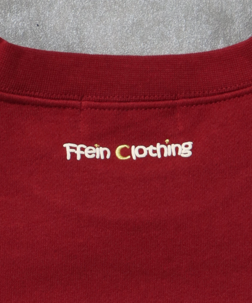 ヘビーウエイト企業ロゴスウェット / 裏起毛 スウェット カジュアル ストリート ワイン