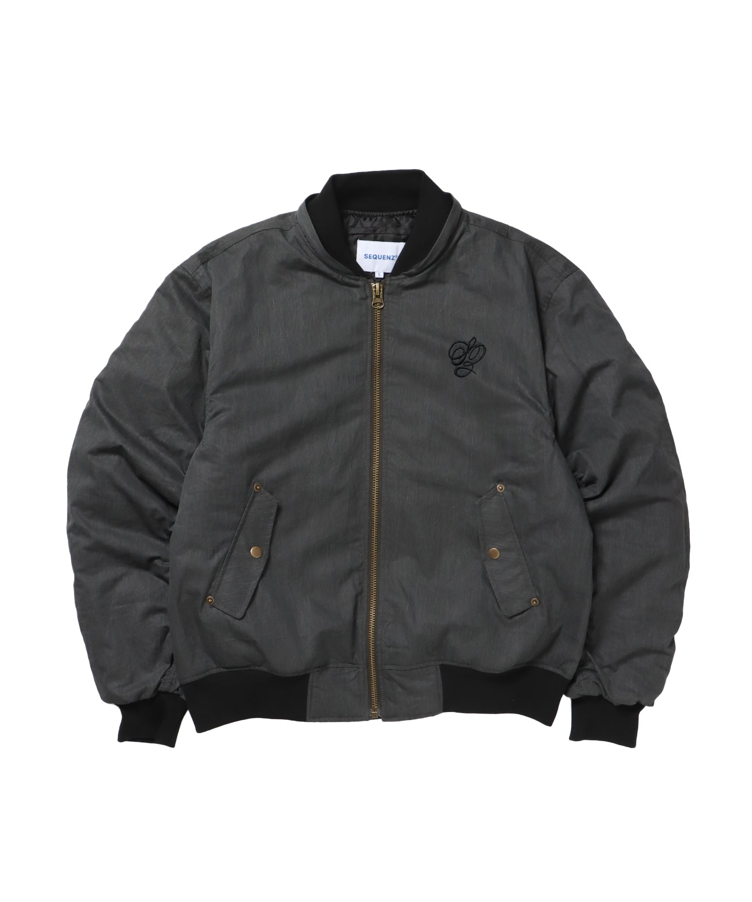 FUR SQNZ BOMBER JACKET / オーバーサイズ ジャケット アウター ブルゾン 中綿 加工 ジップ ブラック