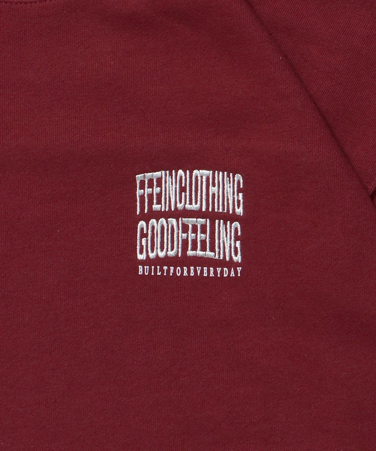 ヘビーウエイトワンポイント刺繍スウェット / スウェット トレーナー 裏毛 クルーネック ワンポイント レッド