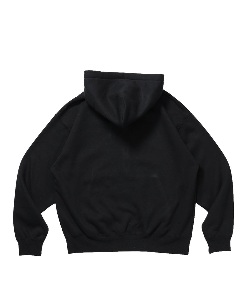 BD SWEAT ZIP HOODIE / スウェットパーカー Wジップ フーディ ワンポイント刺繍 裏起毛 ユニセックス ブラック