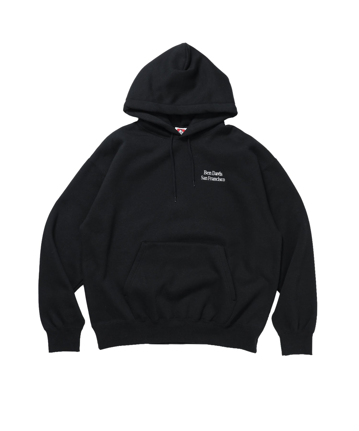 BD SWEAT HOODIE / スウェットパーカー プルオーバー フーディ ワンポイント刺繍 裏起毛 ユニセックス ブラック