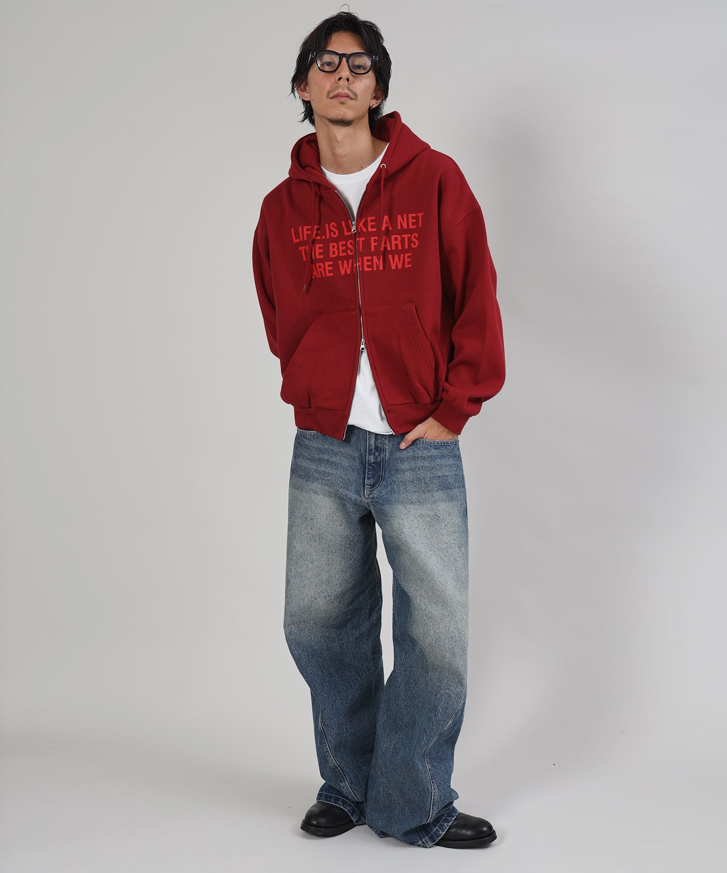 モデル:H178 Size : L ワイン