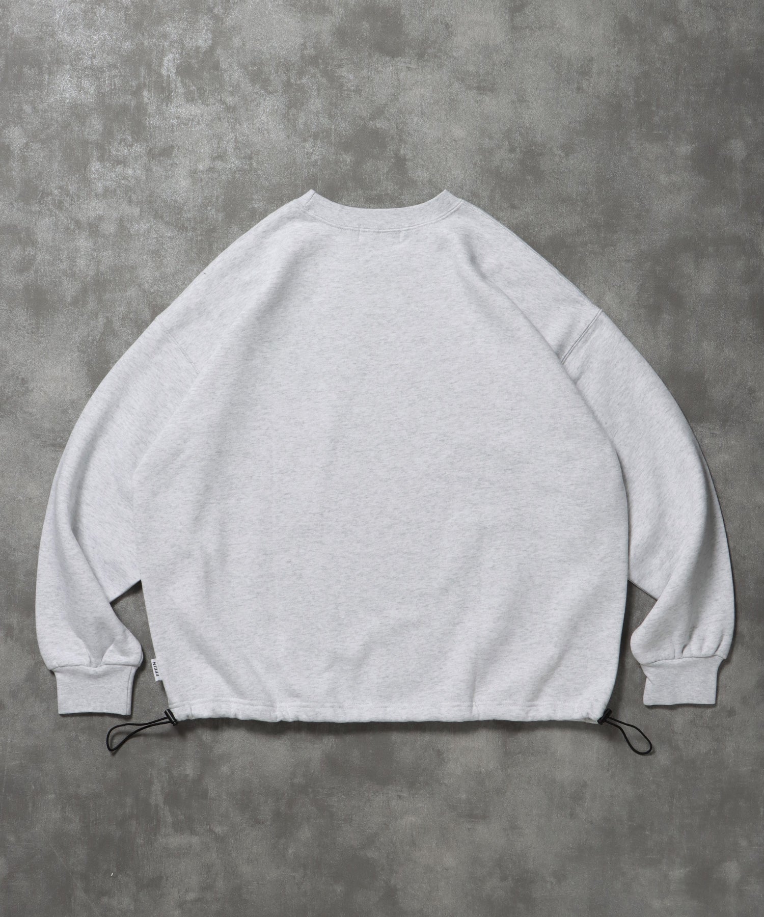 ヘビーウエイト3段ロゴドローコード付スウェット / スウェット トレーナー ロゴプリント ドローコード 裏起毛 アッシュグレー