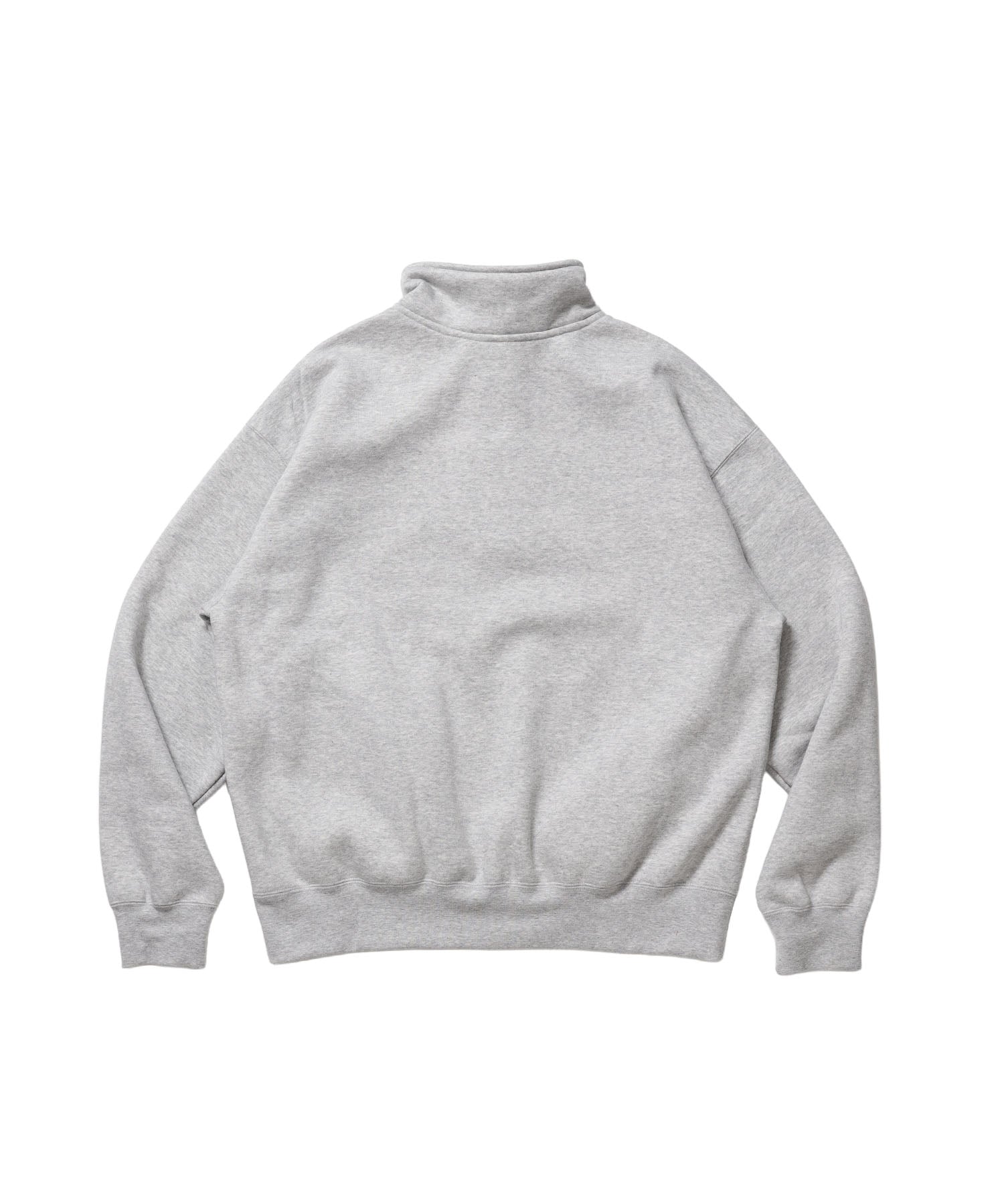 BD SWEAT SNAP P/O / スウェット ハイネック ボタン 裏起毛 ワンポイント刺繍 ユニセックス グレー