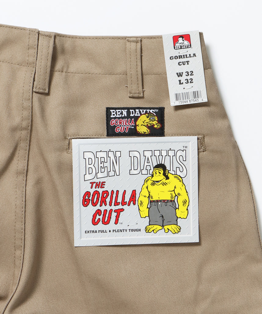 USA GORILLA CUT / エクストラワイドパンツ センタープレス フリスコ メキシコ産 カーキ