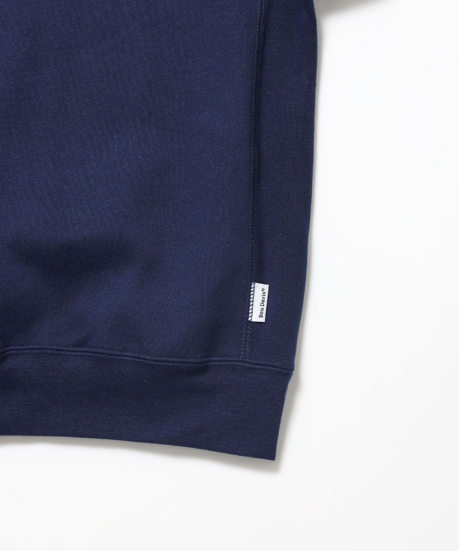 BD SWEAT CREW / スウェット クルーネック 裏起毛 ワンポイント刺繍 リサイズ ユニセックス ネイビー