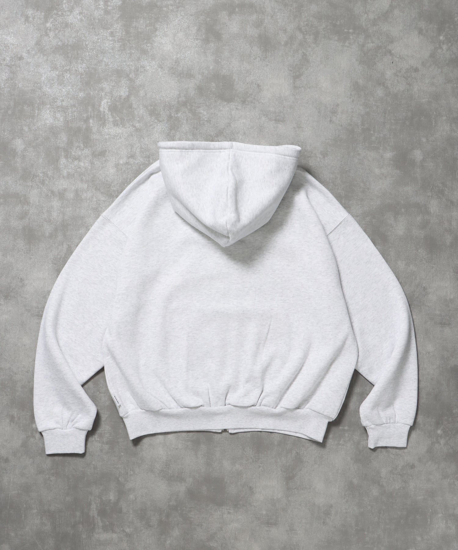 ヘビーウエイトワンポイントジップパーカー / パーカー ジップ ワンポイント ロゴ 裏起毛 フーディ アッシュグレー
