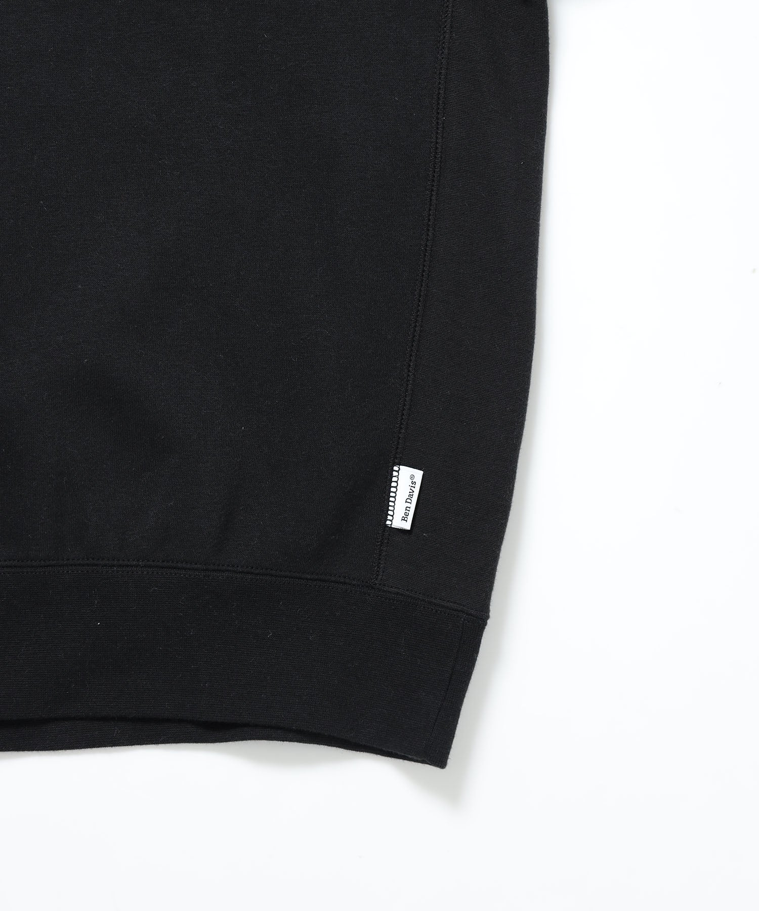 BD SWEAT CREW / スウェット クルーネック 裏起毛 ワンポイント刺繍 リサイズ ユニセックス ブラック