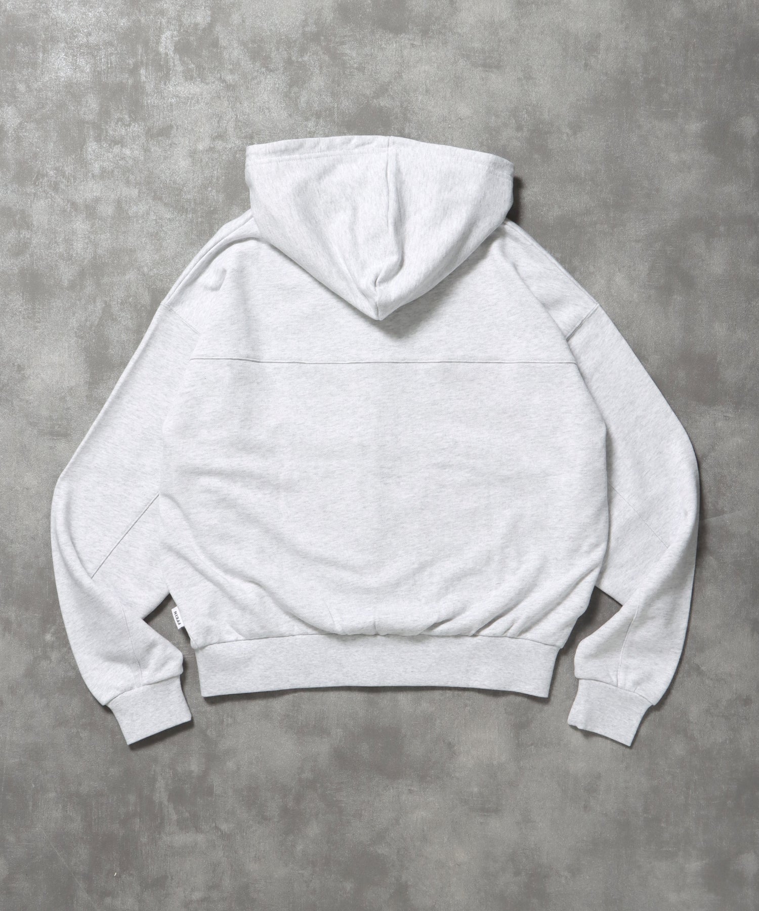 切り替えリベットジップパーカー 12oz / リベット ジップ パーカー 裏毛 フーディ アッシュグレー