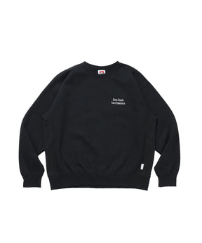 BD SWEAT CREW / スウェット クルーネック 裏起毛 ワンポイント刺繍 リサイズ ユニセックス ブラック