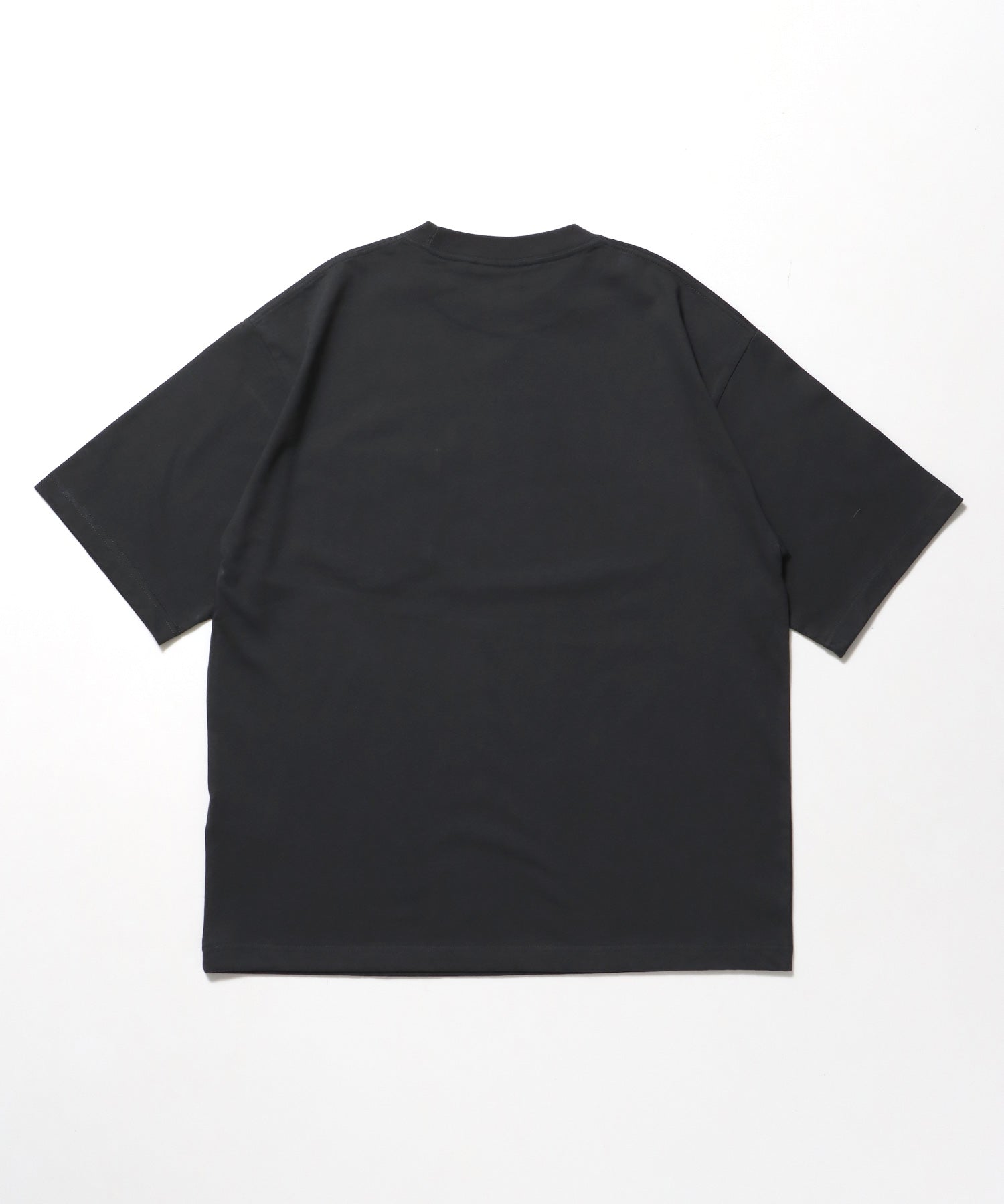 BIG POCKET TEE ZF / ポケット 半袖 ワンポイント ワイドシルエット ヘビーウエイト クルーネック チャコール