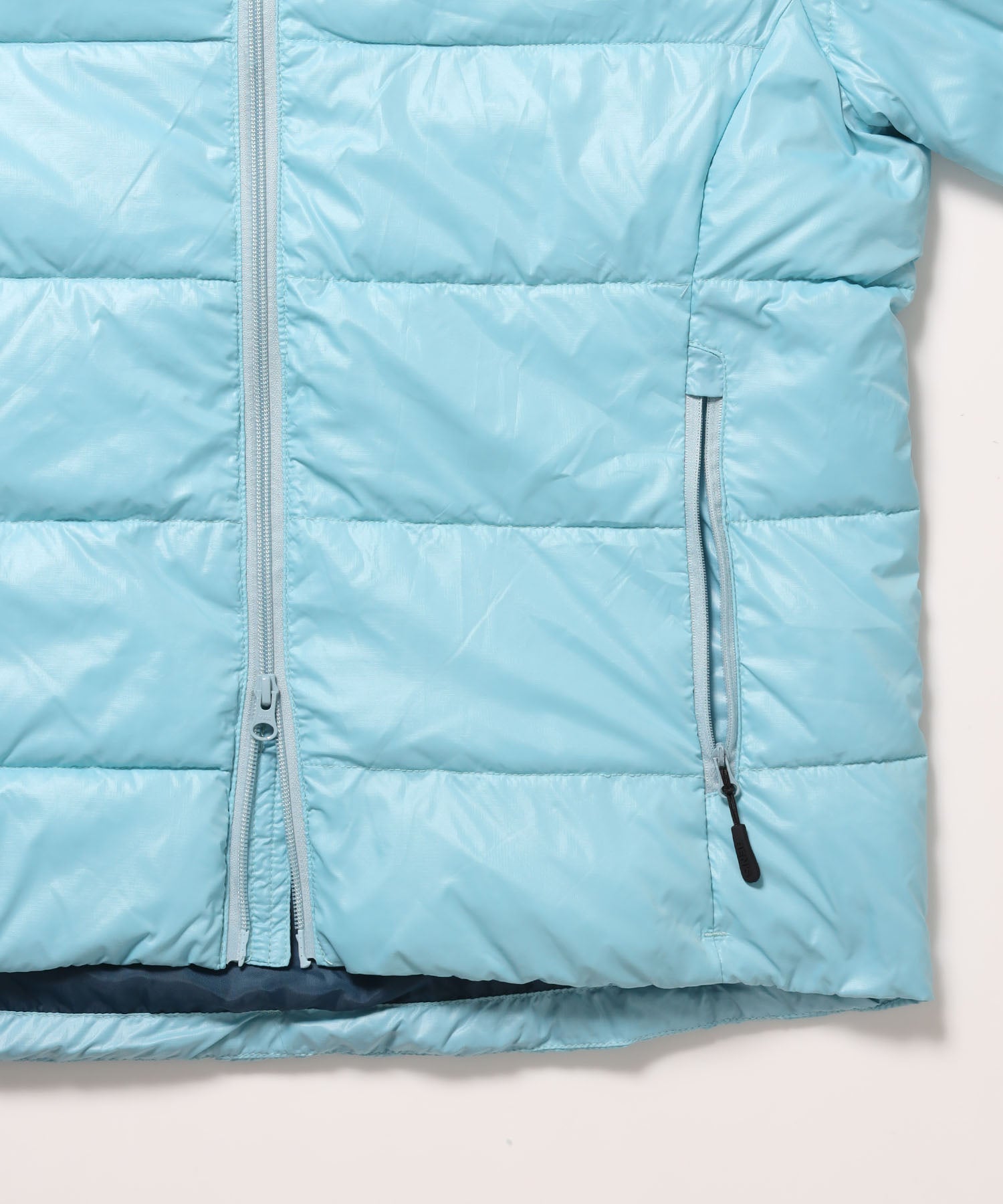 BD HOODED PUFFER JACKET / ダウンジャケット パッファー フード ユニセックス スカイブルー
