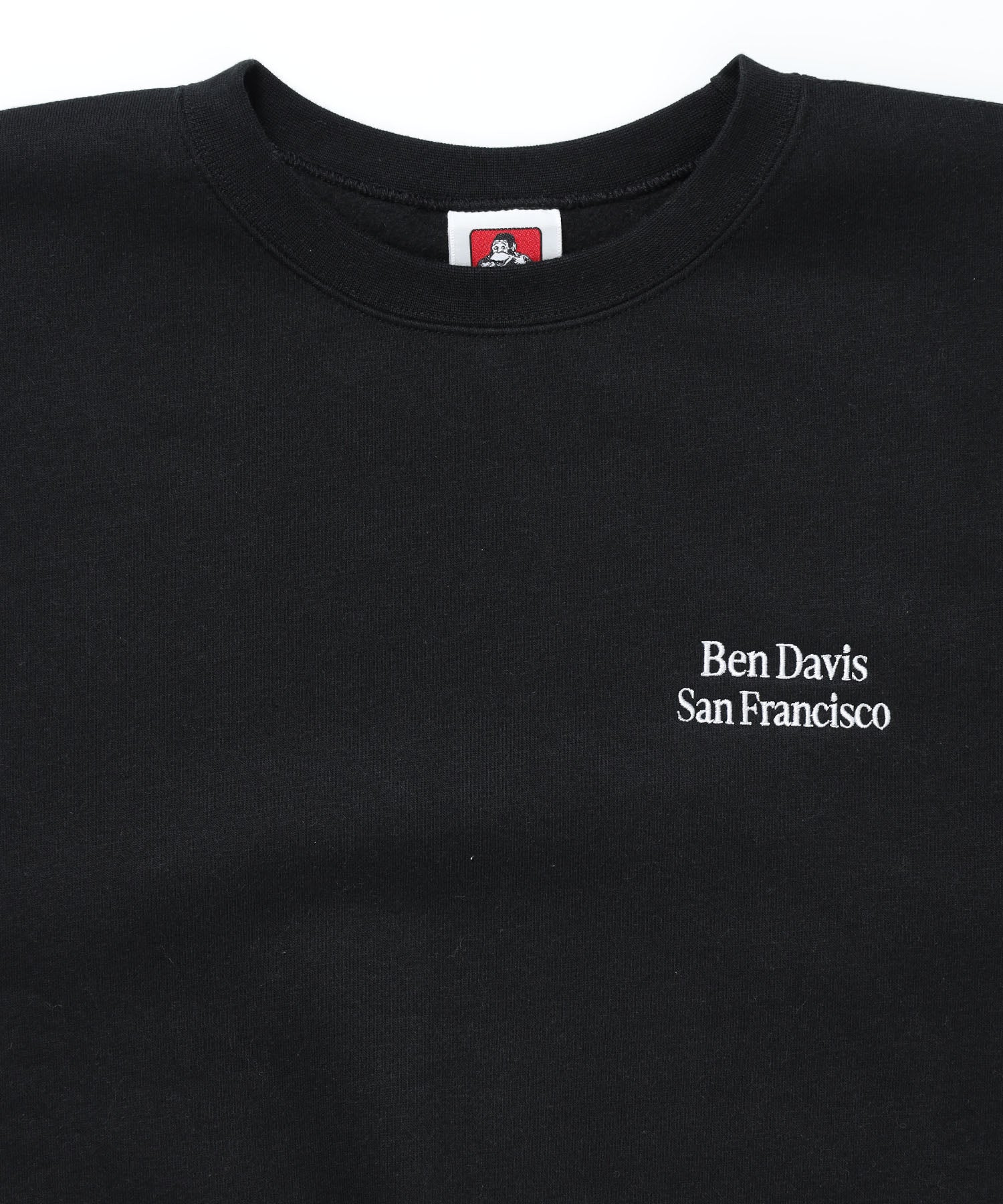 BD SWEAT CREW / スウェット クルーネック 裏起毛 ワンポイント刺繍 リサイズ ユニセックス ブラック