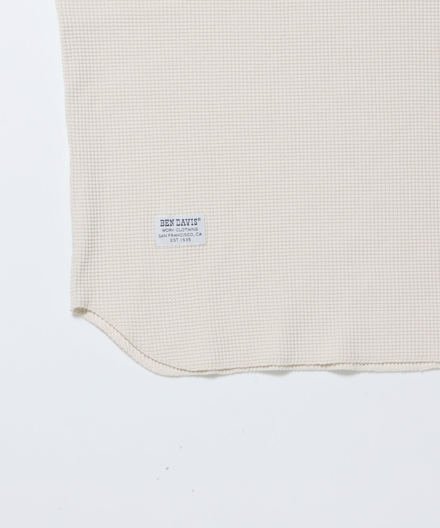 WAFFLE L/S HENLEY / ヘンリー ワッフル オーバーサイズ 長袖 レイヤード オフホワイト