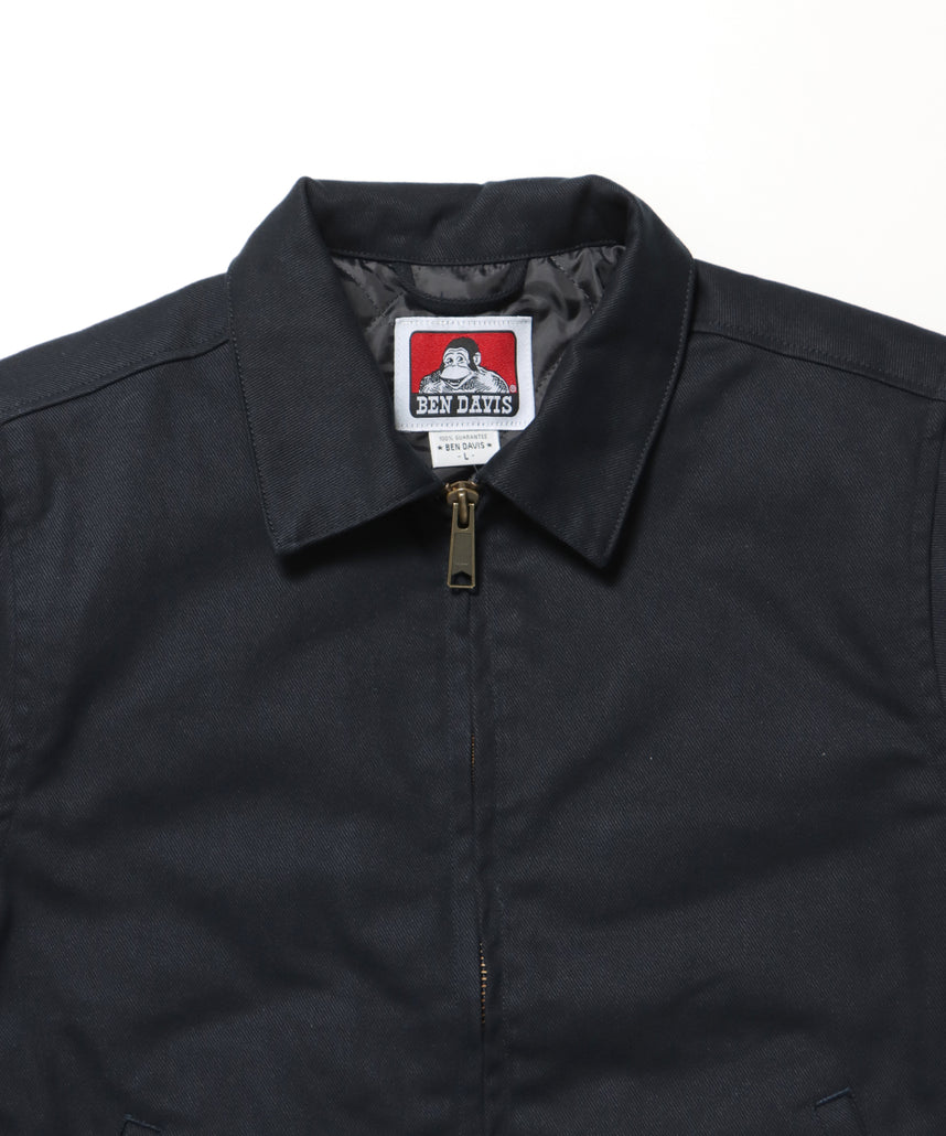 PADDED EISENHOWER JACKET / オーバーサイズ ビッグシルエット ジャケット アウター 中綿 ジップ ネイビー