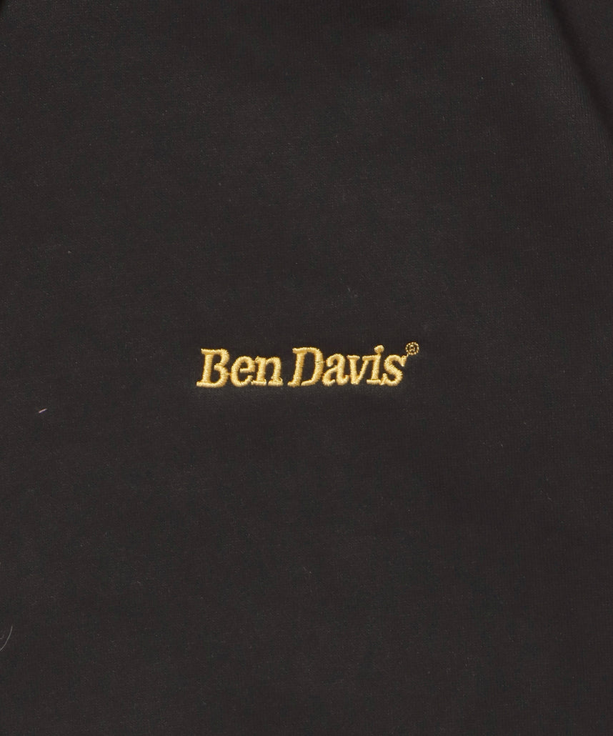 BD LABEL EMB HOODIE / フーディ プルパーカー ヘビーウェイト ワンポイント 刺繍 裏起毛 ブラック