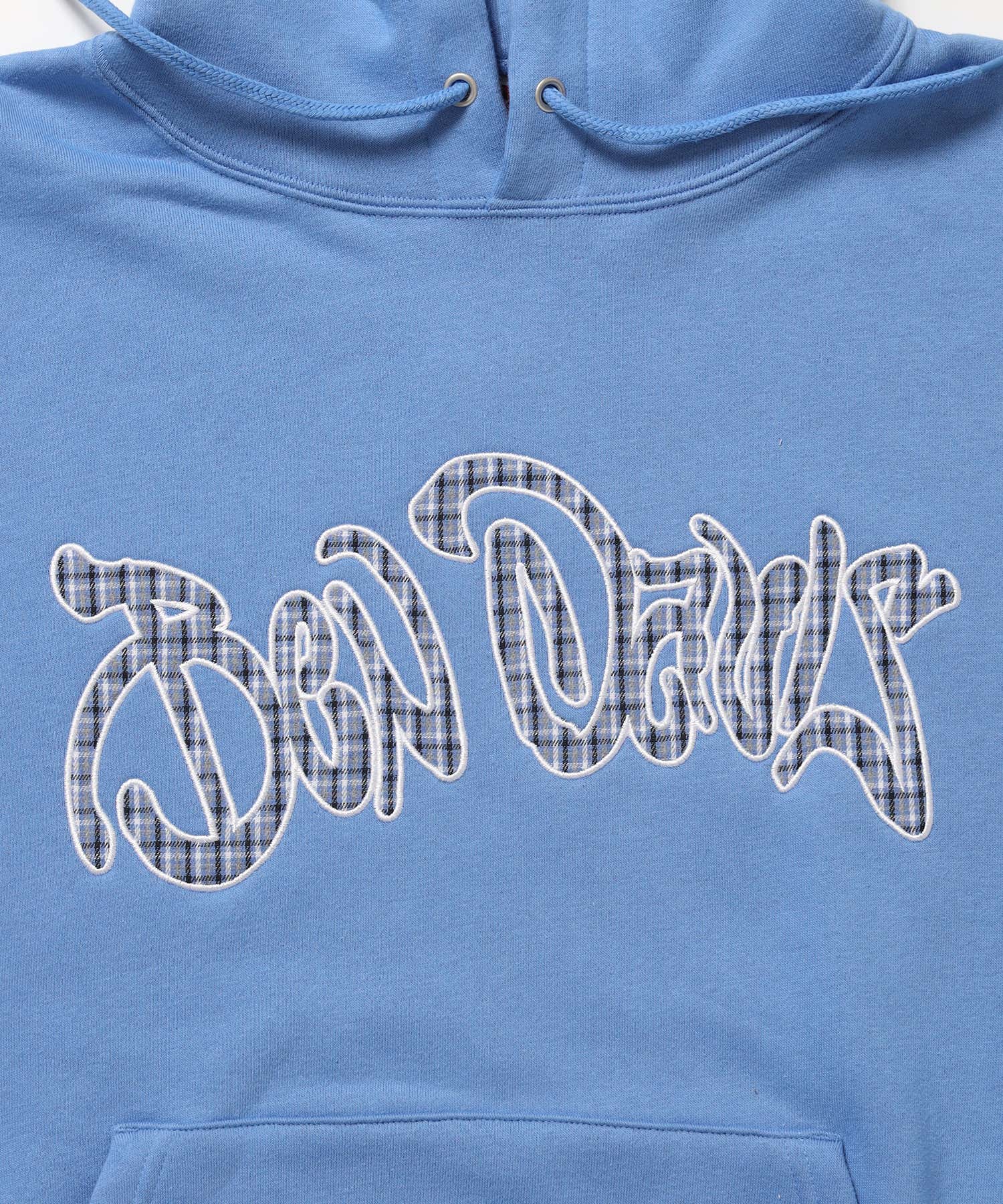 Design Pullover P/K / プルパーカー フード デザイン 裏起毛 ユニセックス スカイブルー