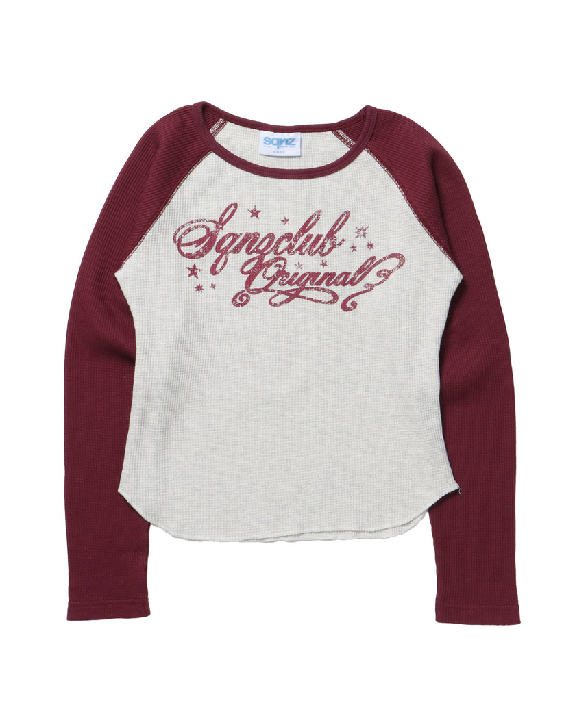 ※WEB限定 / エンジェルプリントサーマルロンT / sqnz angel thermal ワイン
