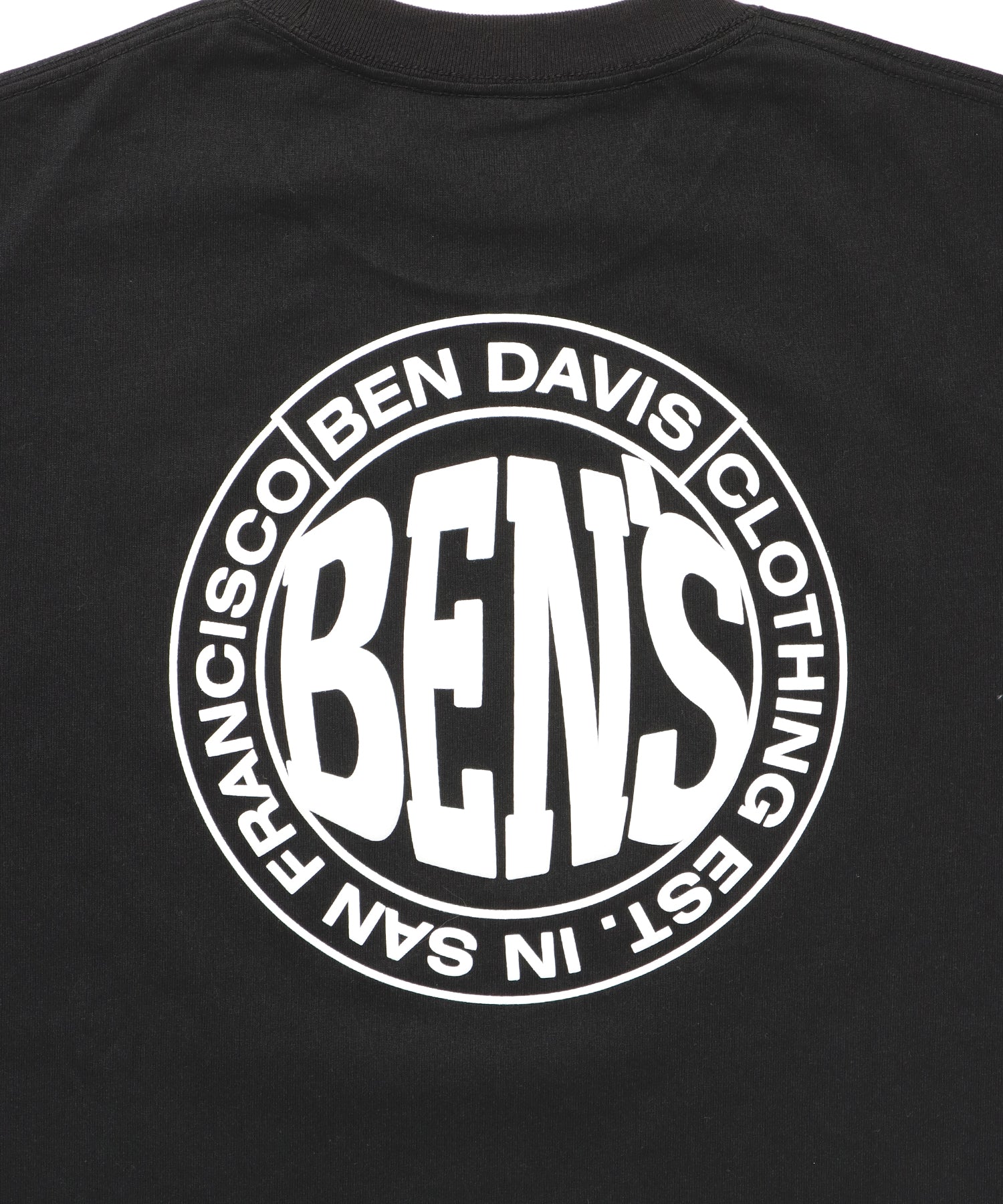 CIRCLE BEN‘S TEE / サークルロゴ Tシャツ 刺繍 半袖 シンプルロゴ ブラック