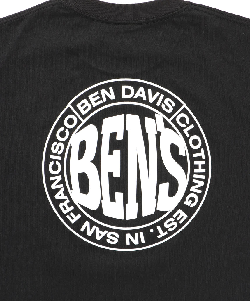 CIRCLE BEN‘S TEE / サークルロゴ Tシャツ 刺繍 半袖 シンプルロゴ ブラック