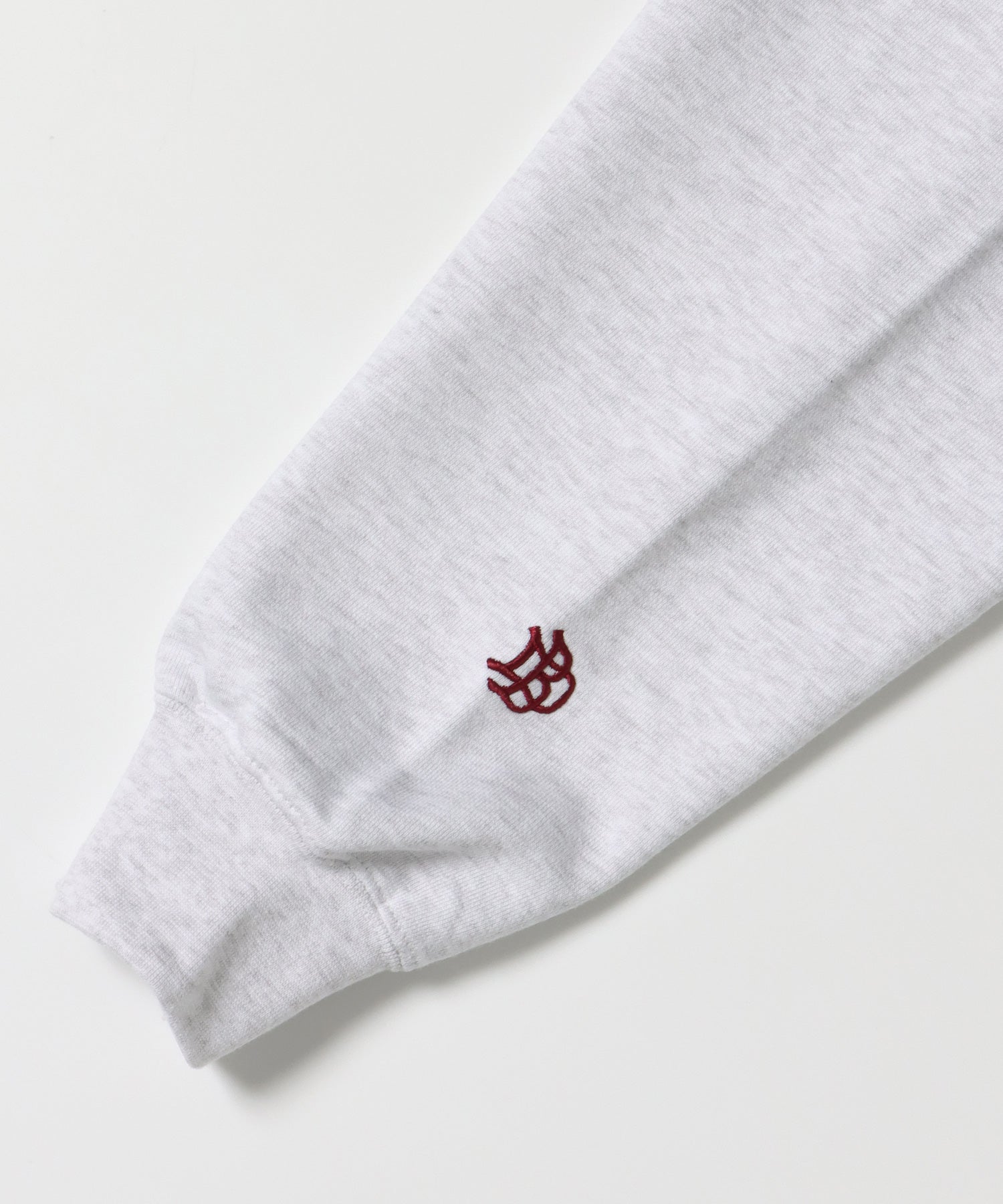 MID WEIGHT SWEAT HOODIE / パーカー プルパーカー フーディ 短丈 刺繍 裏起毛 アッシュグレー