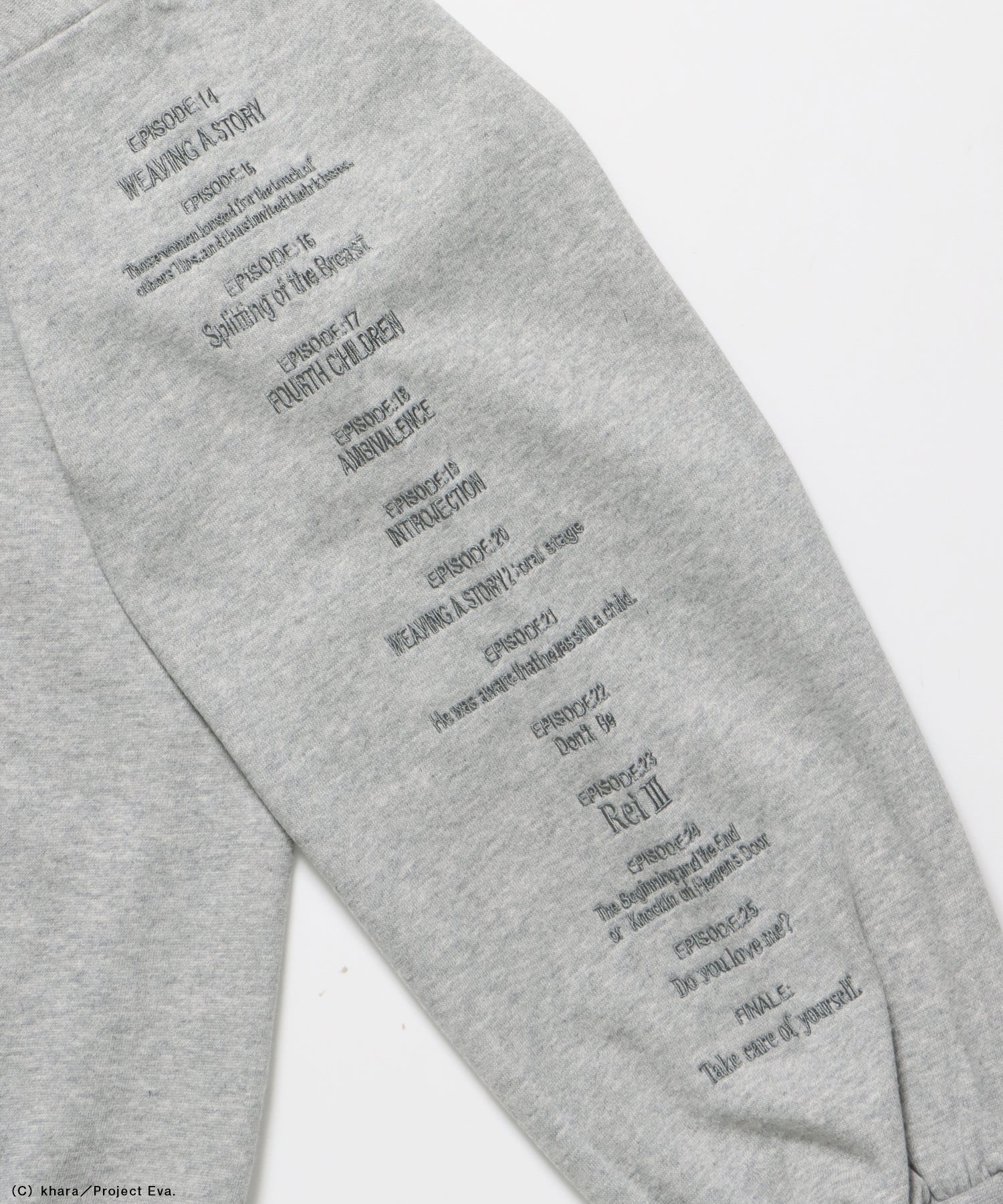 EVA BEST SCENE ZIP PK / オーバーサイズ ビッグシルエット ジップパーカー 刺繍 プリント フーディ 裏起毛 ユニセックス グレー