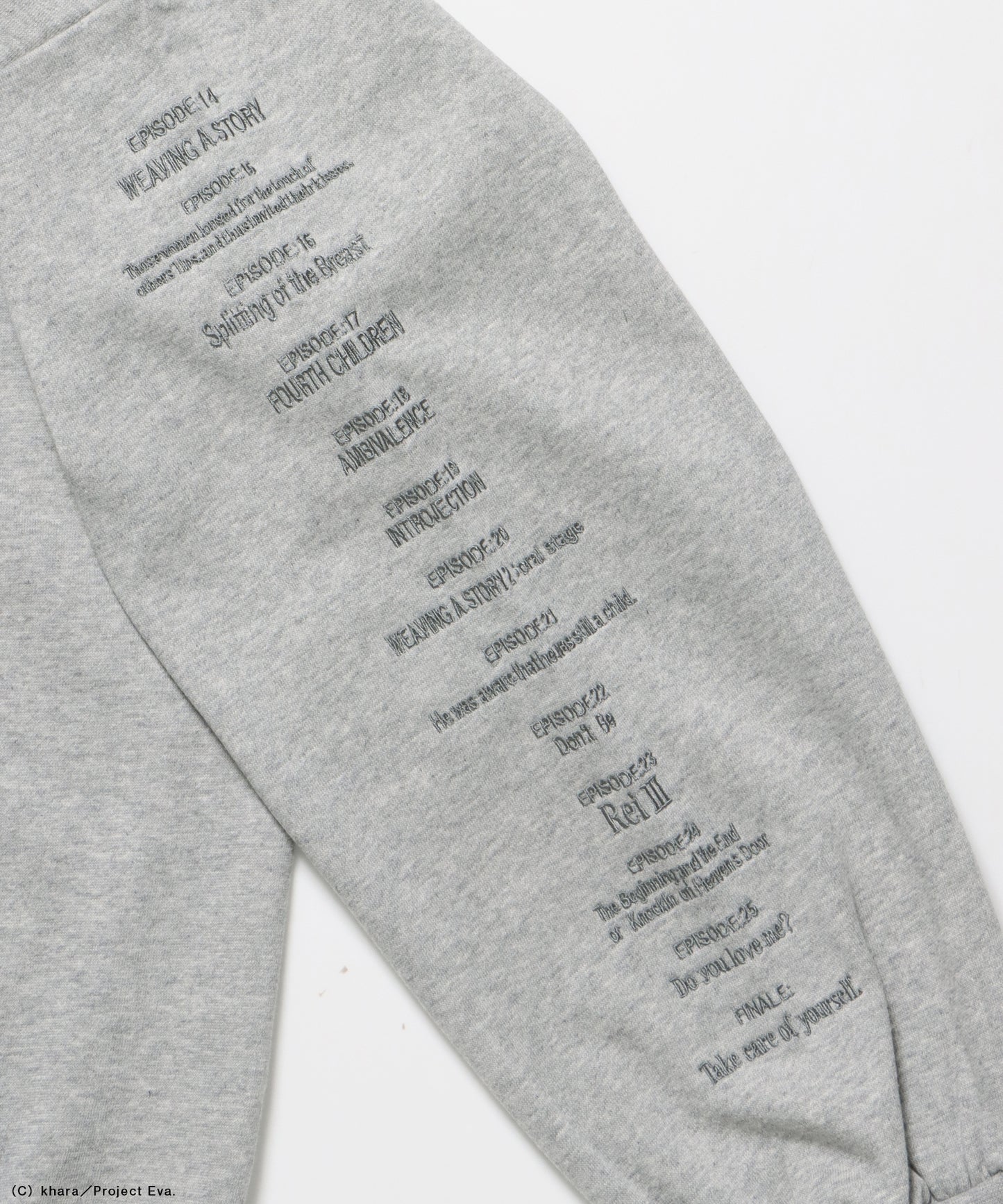 EVA BEST SCENE ZIP PK / オーバーサイズ ビッグシルエット ジップパーカー 刺繍 プリント フーディ 裏起毛 ユニセックス グレー