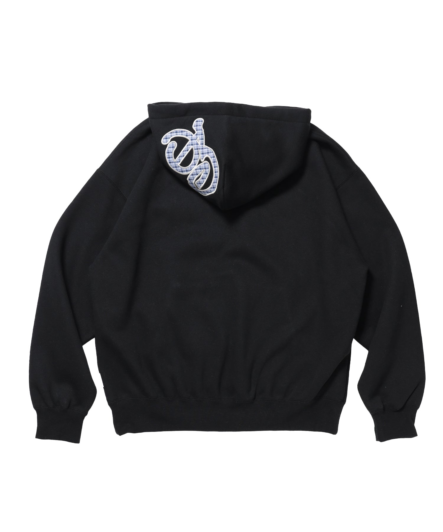 Design Pullover P/K / プルパーカー フード デザイン 裏起毛 ユニセックス ブラック