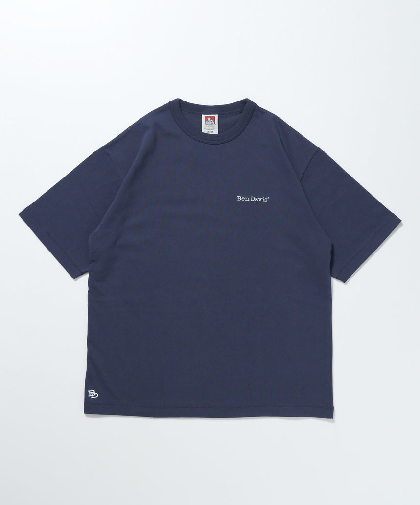 【BEN DAVIS(ベンデイビス)】NAVAL別注 エクストラヘビーオーバーT / 半袖 Tシャツ ワンポイント ブランドロゴ 刺繍 ダークネイビー