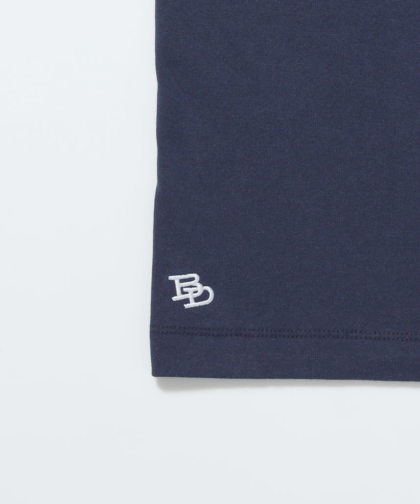 【BEN DAVIS(ベンデイビス)】NAVAL別注 エクストラヘビーオーバーT / 半袖 Tシャツ ワンポイント ブランドロゴ 刺繍 ダークネイビー