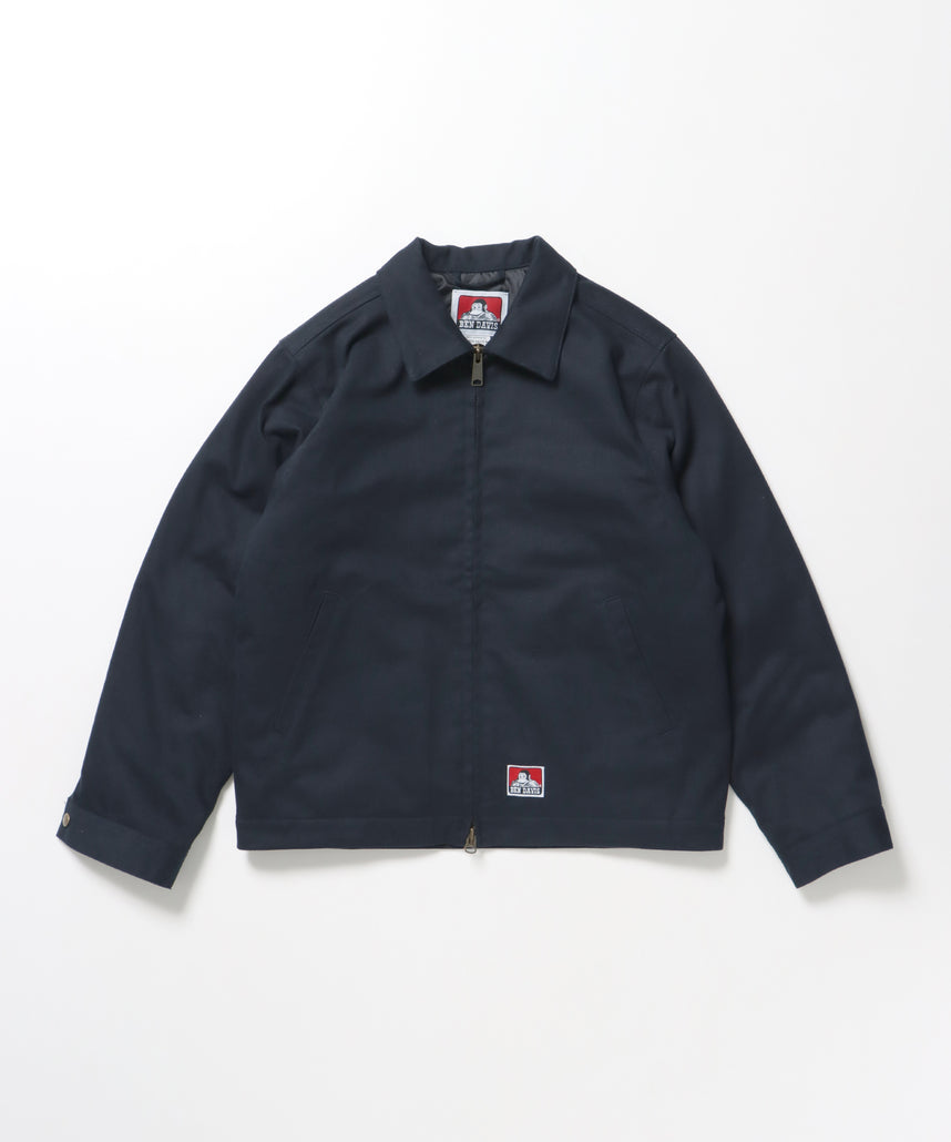 PADDED EISENHOWER JACKET / オーバーサイズ ビッグシルエット ジャケット アウター 中綿 ジップ ネイビー