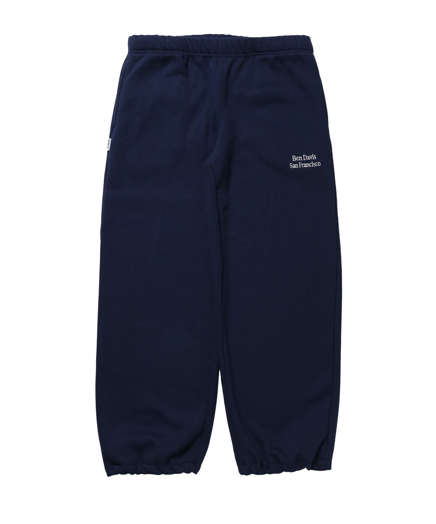 WIDE CURVE SWEAT PANTS / スウェットパンツ ワイドシルエット ルーズ ユニセックス ネイビー
