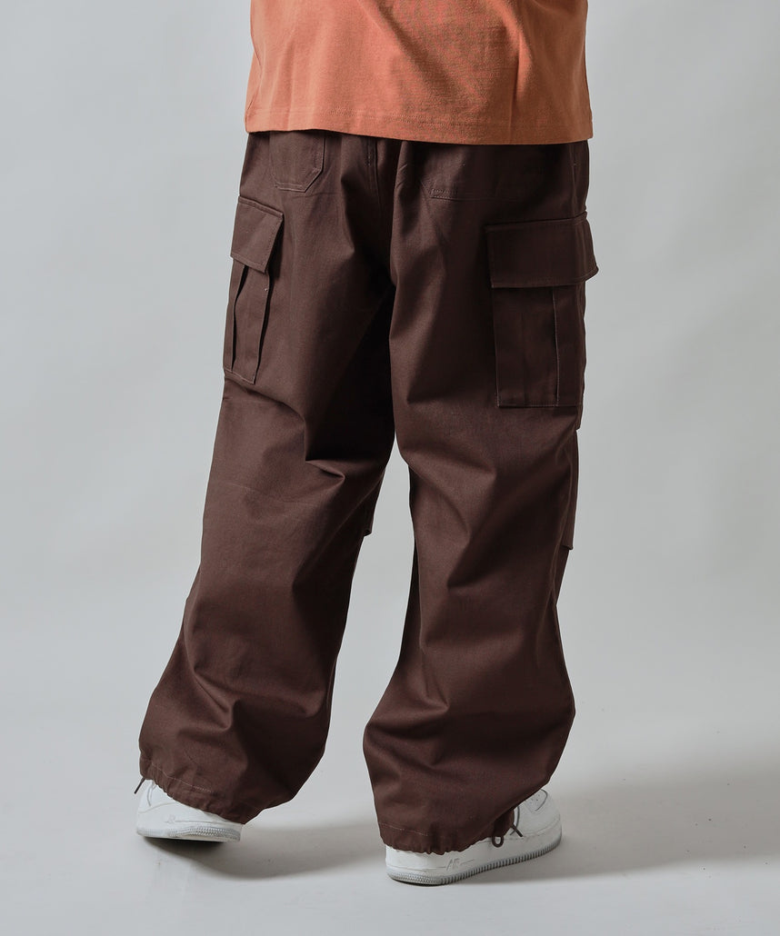 H177 着用サイズ:L【柄85(ブラウン カーゴポケット付き)】