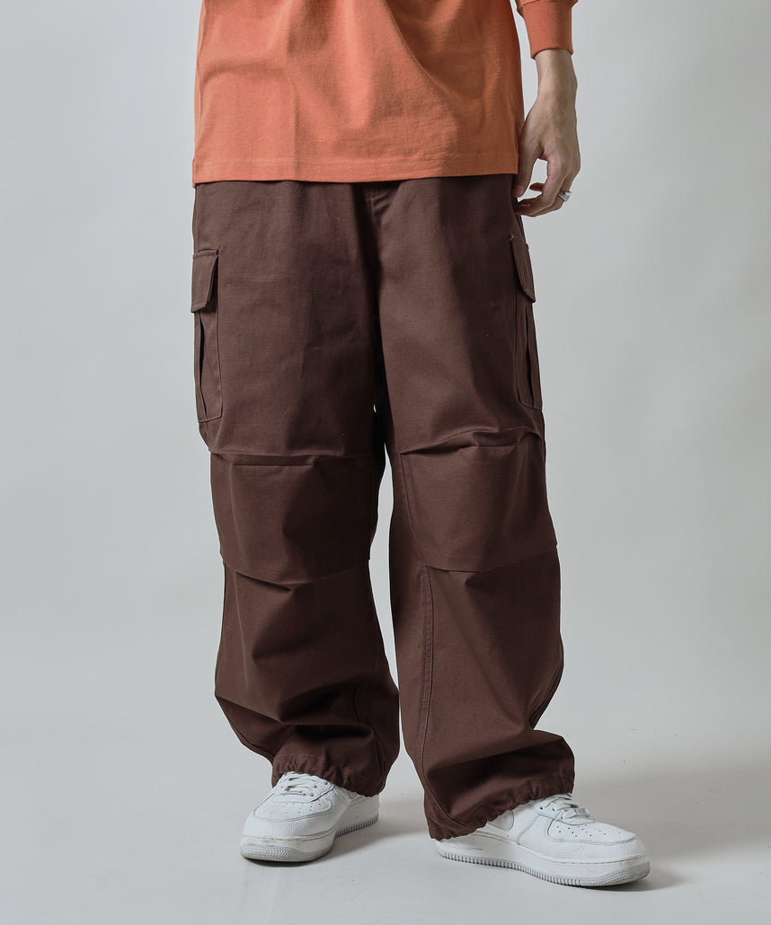 H177 着用サイズ:L【柄85(ブラウン カーゴポケット付き)】