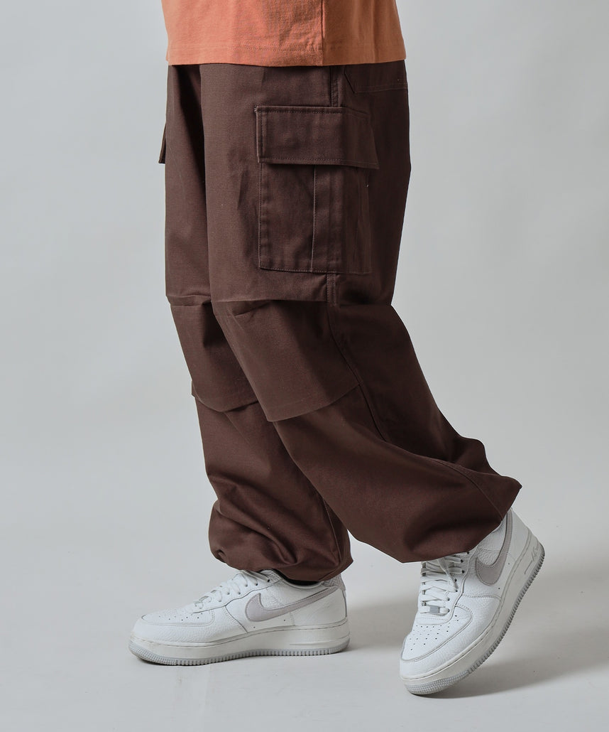 H177 着用サイズ:L【柄85(ブラウン カーゴポケット付き)】