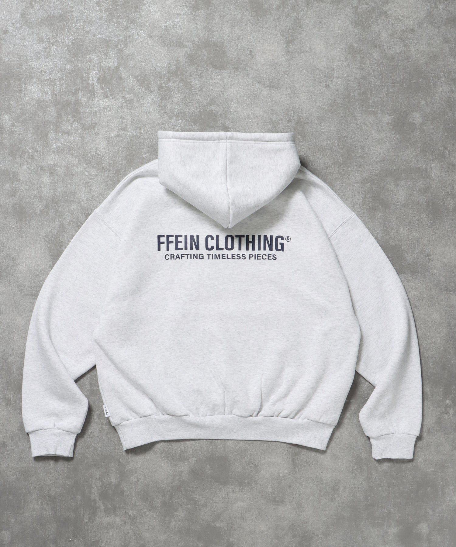 ヘビーウエイトセンターミニロゴジップパーカー / パーカー 裏起毛 ジップ 刺繍 ロゴ フーディ ダブルジップ アッシュグレー