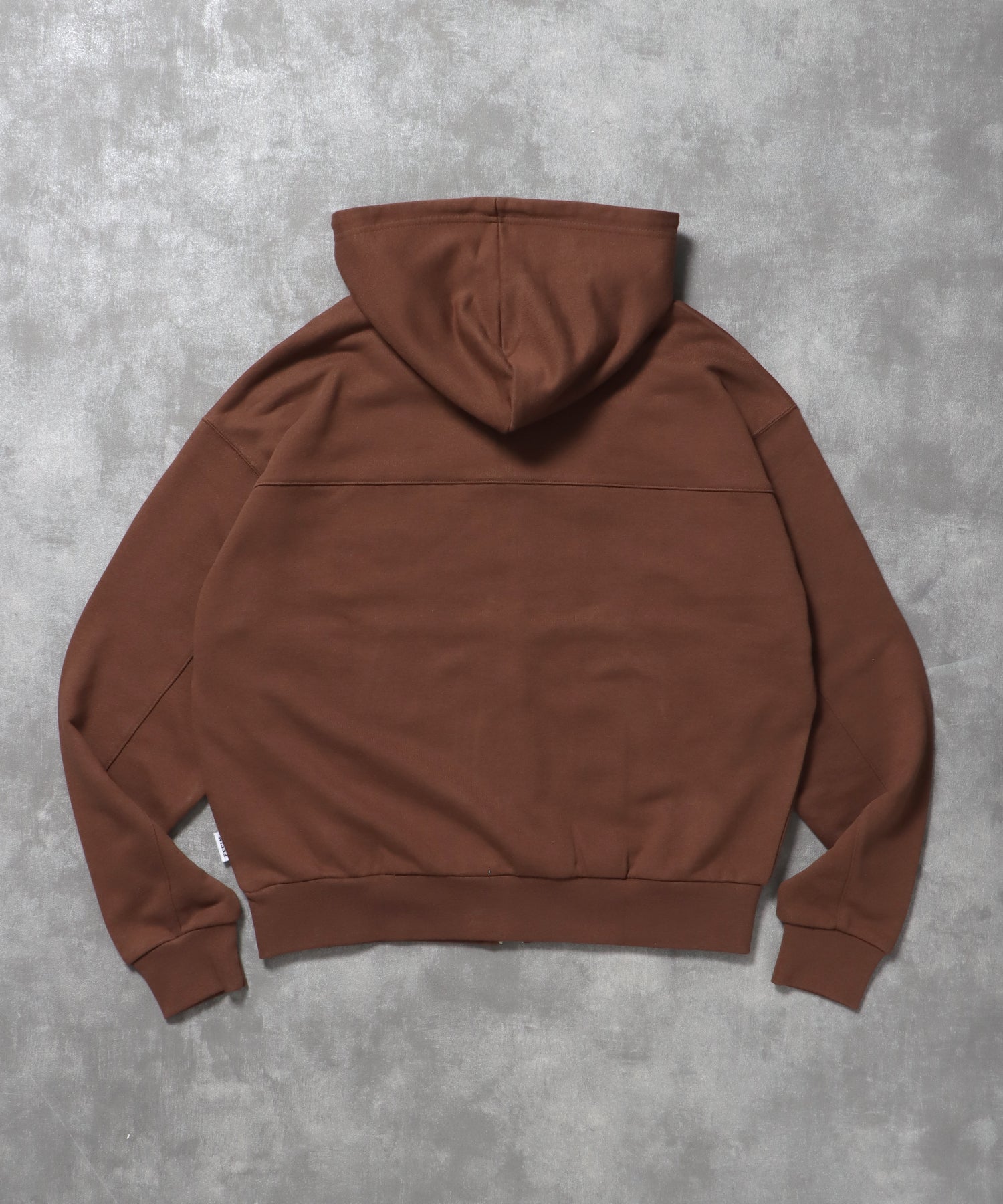 切り替えリベットジップパーカー 12oz /リベット ジップ パーカー 裏毛 フーディ ダークブラウン