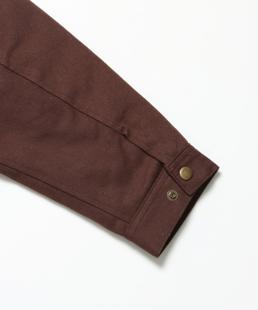 PADDED EISENHOWER JACKET / オーバーサイズ ビッグシルエット ジャケット アウター 中綿 ジップ ブラウン