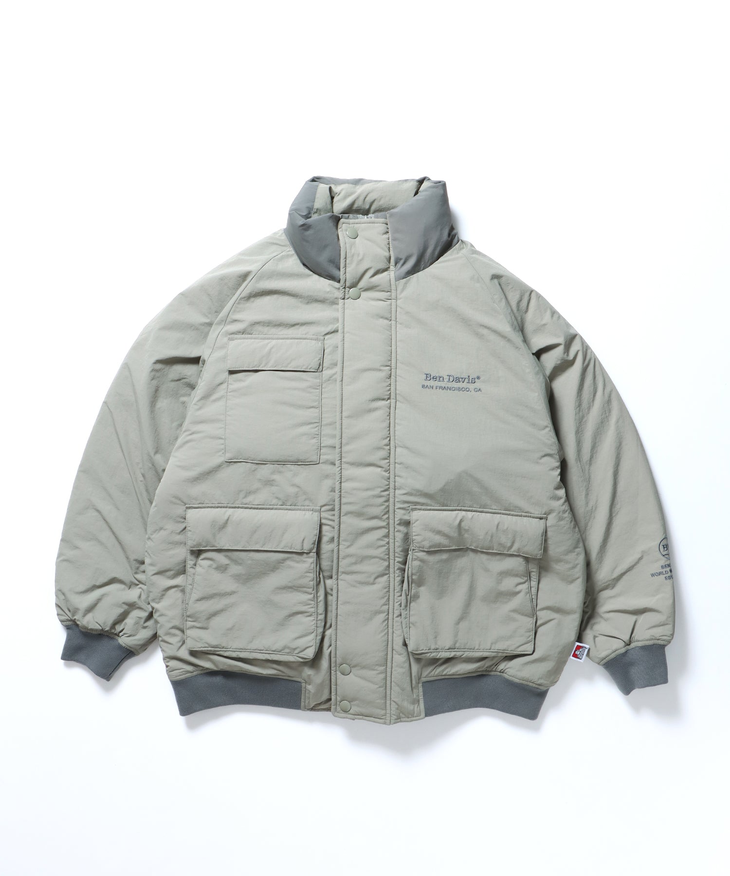 BEN DAVIS（ベンデイビス）】POLAR WORKERS JACKET / ダウン ジップ ドローコード カーキ – NAVAL Online  Store