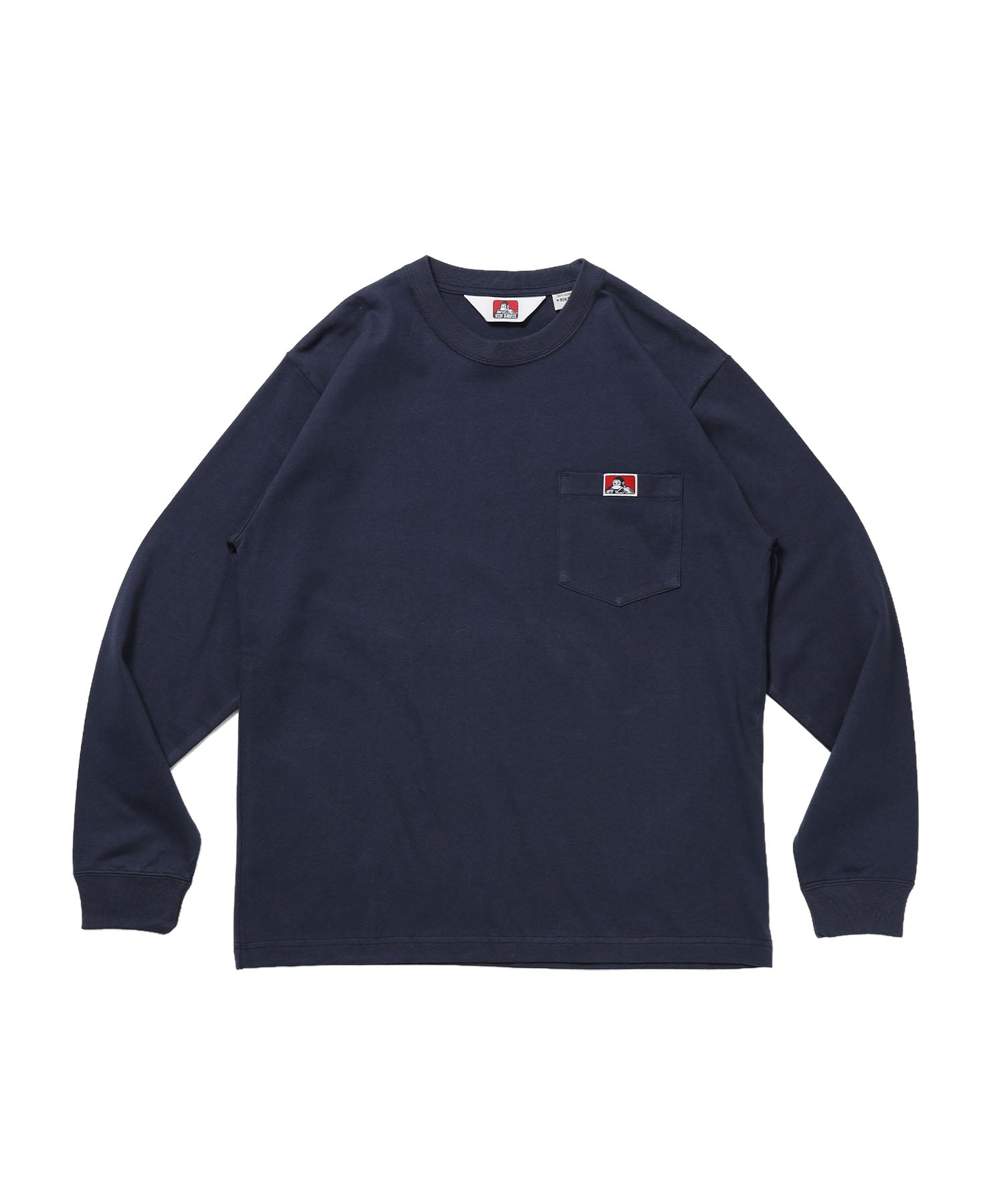 L/S POCKET TEE (REG) / ユニセックス ロングスリーブ ポケットT レギュラーフィット 長袖 ワンポイント ネイビー
